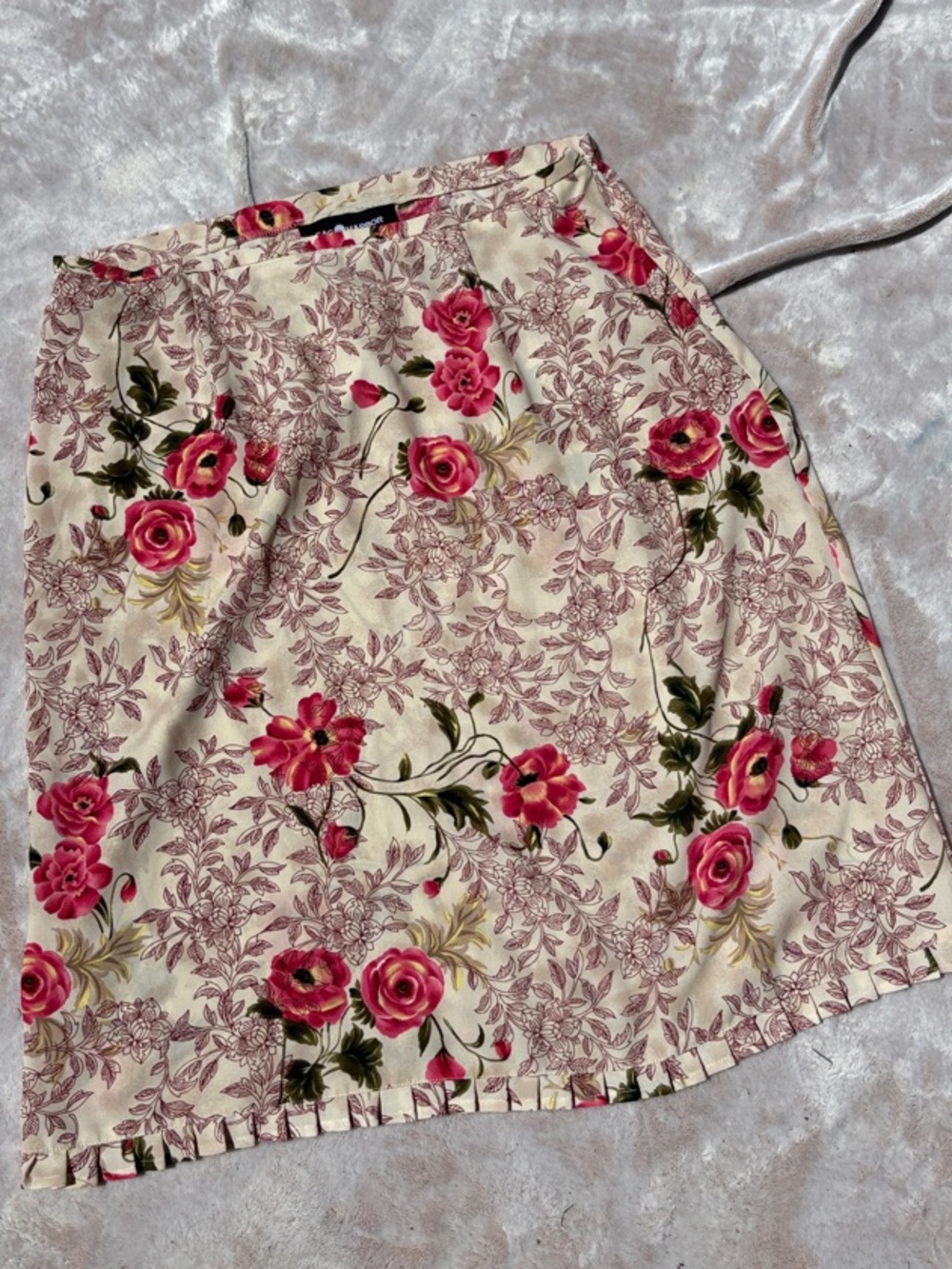 Sag Harbor Pink Floral Mini Skirt
